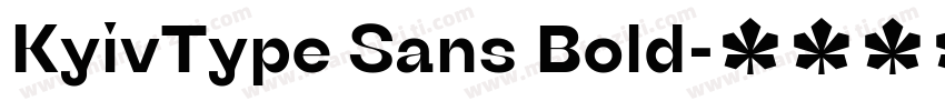 KyivType Sans Bold字体转换
